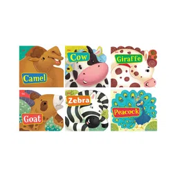 om books international Animals Cutout Board Books Pack of 6 - English-picture-28