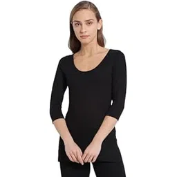 om comfort Jockey Women cotton Thermal 3/4 Sleeve (Black, XL)-picture-14