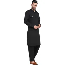 om sai empire Men Cotton Blend Kurta Pyjama Set-picture-20