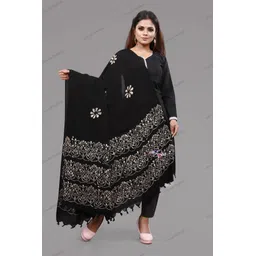 om sai fashion Pure Cotton Printed Black Women Dupatta-picture-16