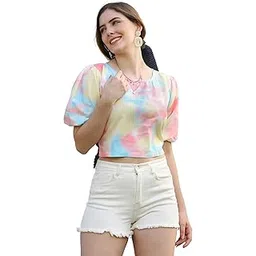 om sai latest creation Women Striped Top with Half Sleeves for Office Wear, Casual Wear-picture-20