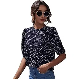 om sai latest creation Women's Cotton Polyester Blended Regular Fit Top | Casual 1/3 Sleeve Tops for Girls-picture-18