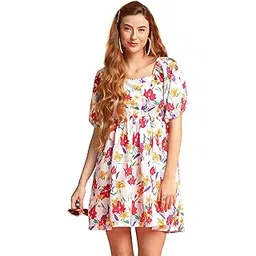 om sai latest creation Women's Rayon Full Sleeve A-Line Mini Western Dresses for Women or Girls-picture-13
