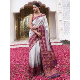 Om Shantam Sarees Ethnic Woven Design Zari Kanjeevaram Saree-picture-24