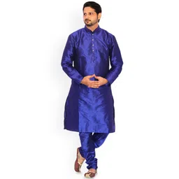 Om Shubh Mangalam Men Regular Dupion Silk Kurta with Pyjamas-picture-21