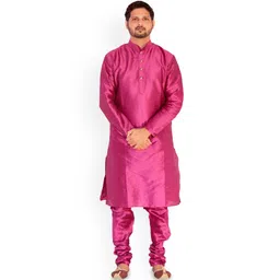 Om Shubh Mangalam Men Regular Dupion Silk Kurta with Pyjamas-picture-30