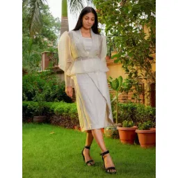 omana by ranjana bothra Ivory Candy Mia Jacket with Crop Top and Skirt-picture-31
