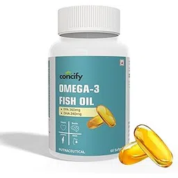 Omega 3 Fish Oil Capsules – 1000mg Omega-3 with 360mg EPA & 240mg DHA | Supports Heart, Brain, Joints & Skin Health | 60 Softgels-picture-21