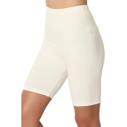 omikka Solid Women White Cycling Shorts image 3