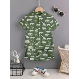 OMPAX Boys Printed Shirt with Shorts-picture-32