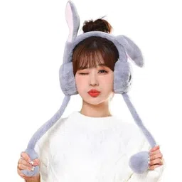 omsurajiya Cute Rabbit Bunny Design Soft Foldable Ear Moving Earmuff for Girls & Kids Ear Muff-picture-15