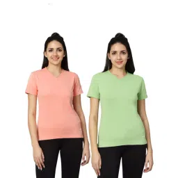 Omtex Green & Pink Regular Fit Sports T-Shirt - Pack Of 2-picture-10