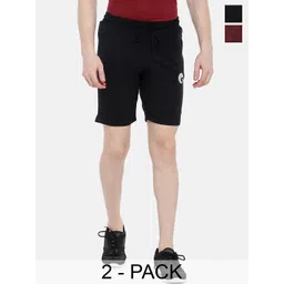 Omtex Men Pack Of 2 Mid-Rise Sports Shorts-picture-10