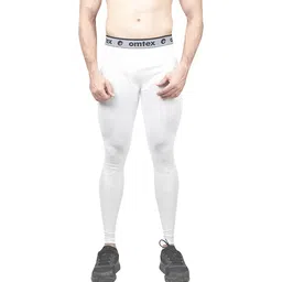 omtex Solid Men White Tights-picture-10