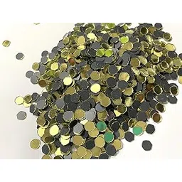 OMX 1000 Pc, Round Shape Mosaic Mirror Pieces for Embroidery & Craft Making, 8mm, Golden-picture-28