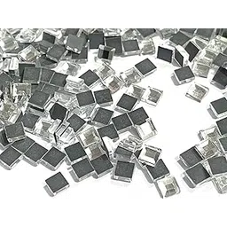 OMX LCD Mosaic Mirror Pieces for Embroidery & Craft Making, Diamond Cut On Sides of Mirror in Front (4mm, Square Shape Total 1000 Pc, Silver)-picture-26