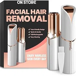 Hair Remover Flαwless - On Store - Facial Hair Remover For Women Skincare Lipstick Shape Mini Epilator Trimmer Machine For Face Flαwless, Upper Lip Chin Eyebrow Hair Remover Etc with Battery (EK-16)-picture-33