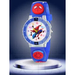 ON TIME OCTUS Unisex Kids Printed Dial & Straps Analogue Watch KD-112 BLUE SPIDER-picture-11