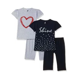 ONCH Girls Printed T-shirt with Pyjamas-picture-32