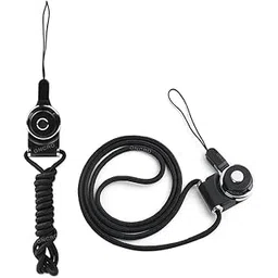 ONCRO® Durable 2-in-1 Black Nylon Lanyard Pack (Set of 2), Detachable Ring Holder with Quick-Release Button | Wrist & Neck Strap for Mobile Phones, ID Cards, and Accessories-picture-10