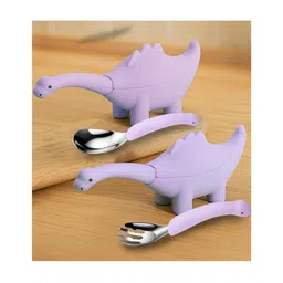 one and only ONE & ONLY Purple Spoon & Fork | Baby Feeding Combo | 2 Pc Set-picture-11