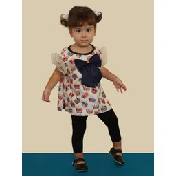 One Friday Beige Print Ruffles Top-picture-15