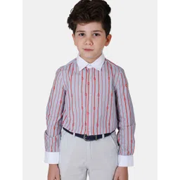 One Friday Boys Blue Comfort Striped Casual Shirt-picture-19