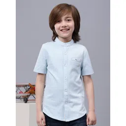 One Friday Boys Comfort Band Collar Casual Shirt-picture-34