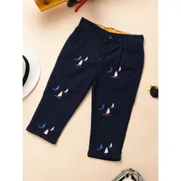 One Friday Boys Printed Smart Cotton Regular Trousers-picture-23