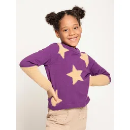 One Friday Girls Conversational Printed Pullover Sweater-picture-16