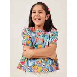 One Friday Girls Cotton Conversational Printed Regular Top-picture-54