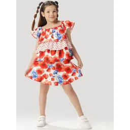 One Friday Girls Floral Printed Skirt With Elasticated Waistband-picture-58