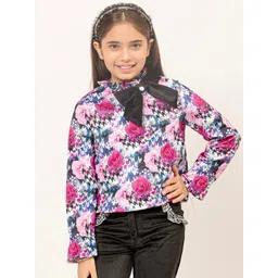 One Friday Girls Floral Printed Top With Bow Detail-picture-18