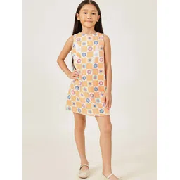 One Friday Girls Floral Sleeveless A-Line Breezy & Stylish Fit Dress-picture-29