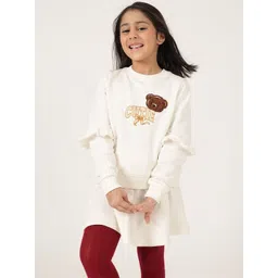 One Friday Girls Graphic Embroidered Round Neck Full Sleeve Top-picture-21