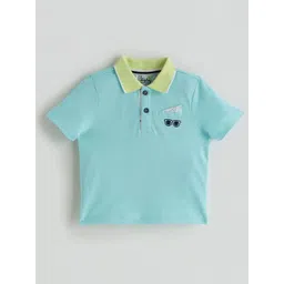 One Friday Girls Polo Collar Pure Cotton T-shirt-picture-17