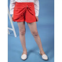 One Friday Girls Solid Bow Shorts-picture-22