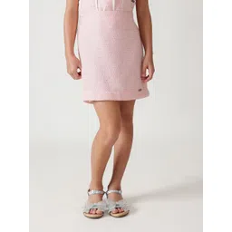 One Friday Girls Textured Above Knee Skirt-picture-56