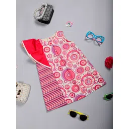 One Friday Infant Girls Printed Sleeveless Cotton A-Line Dress-picture-11
