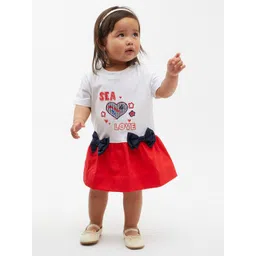 One Friday Infants Girls Graphic Printed Embroidered Cotton A-Line Dress-picture-20