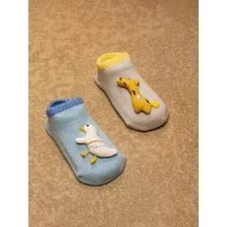 One Friday Infants Pack Of 2 Colorblocked Ankle-Length Socks-picture-31