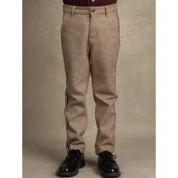 One Friday Kids Beige Printed Regular Fit Trousers-picture-22