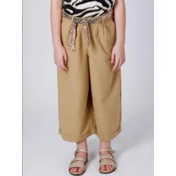 One Friday Kids Brown Loose Fit Trousers-picture-24