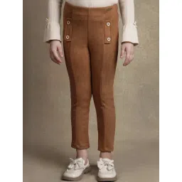 One Friday Kids Brown Regular Fit Jeggings-picture-11