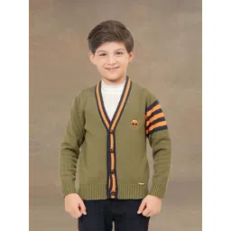 One Friday Kids Green Regular Fit Sweater-image-38