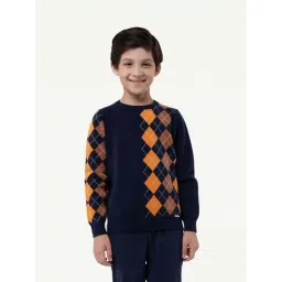 One Friday Kids Multicolor Printed Regular Fit Sweater-image-30