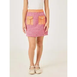 One Friday Kids Pink Cotton Skirt-picture-24