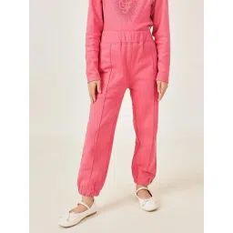 One Friday Kids Pink Cotton Trackpants-picture-38