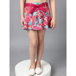 One Friday Kids Pink Floral Regular Fit Skirt-picture-37