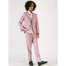 One Friday Kids Pink Regular Fit Blazer Set-picture-36